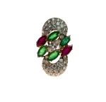 Stamp of Feldman International Auctions » Bijoux - Haute Joaillerie / Jewellery Bague en or jaune et or gris 750