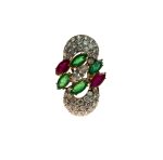 Stamp of Feldman International Auctions » Bijoux - Haute Joaillerie / Jewellery Bague en or jaune et or gris 750