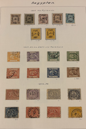Stamp of Egypt » Collections 1866-1980s, collection in an album and a stockbook