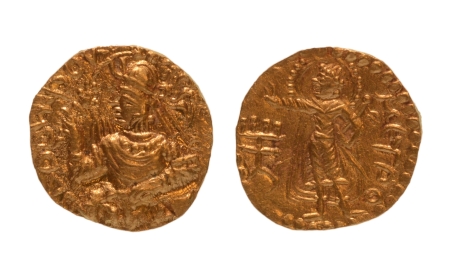 Stamp of Coins » Kushan Kushanas, Huvishka, c. 151-192, Meyro, AV quarter dinar, 1.96 g.