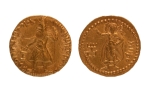 Stamp of Coins » Kushan Kushanas, Kanishka I, c. 127-152, Miiro, AV dinar, 7.90 g.