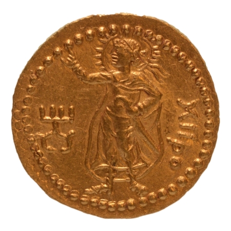 Kushanas, Kanishka I, c. 127-152, Miiro, AV dinar, 7.90 g.