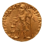 Stamp of Coins » Kushan Kushanas, Kanishka I, c. 127-152, Athsho, AV quarter dinar, 2.00 g.