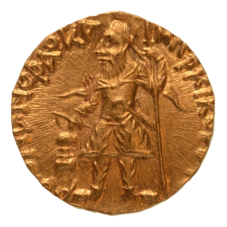 Kushanas, Kanishka I, c. 127-152, Athsho, AV quarter dinar, 2.00 g.
