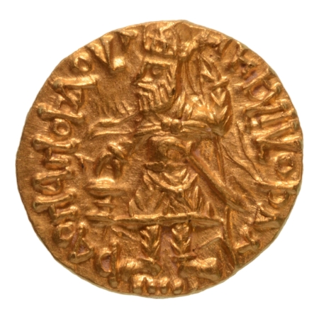 Kushanas, Kanishka I, c. 127-152, Ardoksho, AV quarter dinar, 2.00 g.