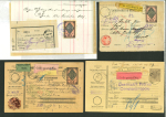 Stamp of Romania » Collections, Lots etc. Postal stationery parcel cards and revenue stamped forms