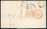 Stamp of Portugal 1853 Portugal 1st issue cover LISBON to Genova 25R blue