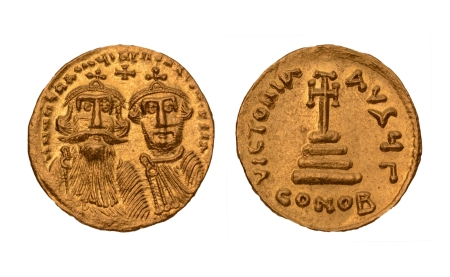 Stamp of Coins » Byzantium Byzantine Empire, Heraclius and Heraclius Constantine, 613-641, solidus, AV 4.5 g.