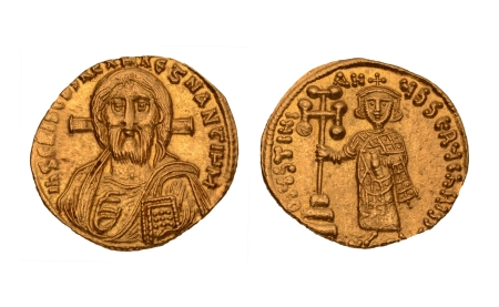 Stamp of Coins » Byzantium Byzantine Empire, Justinian II, 685-695, Christ, solidus, 4.40 g.