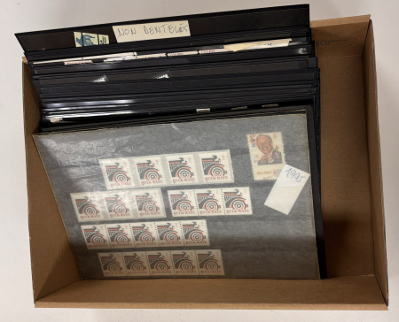 Stamp of United States 1960-1990, on stockcards hundreds of mint stamps all with varieties