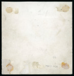 Stamp of Mauritius » 1883-91 Surcharges, Arms & Jubilee Issues (SG 112-35, 137) 1895 Arms hand painted essay of the low value format in blue showing "3 cents" value crossed through in red