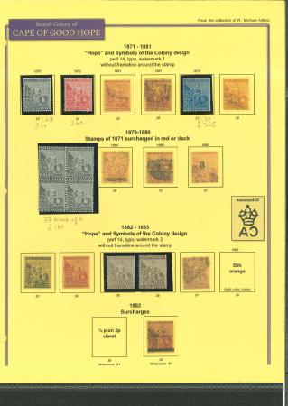 Stamp of South Africa » Cape of Good Hope 1864-1905 A collection of Later rectangular stamps