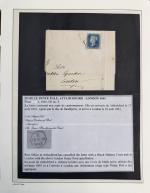 Stamp of Great Britain » Collections 1840-1948 collection pages in album with a printed 1d Mulready lettersheet with 1844 numeral, etc.