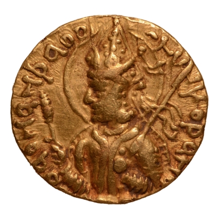 Kushanas, Huvishka, c. 151-192, Ardoksho, AV dinar, 7.85 g.