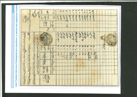 Stamp of Bulgaria » Turkish Post Offices 1850 BULGARIA TURKEY Postal transport accompanying form for tartar post rider SHUMEN ---> Roustchouk