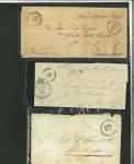 Stamp of South Africa » Cape of Good Hope 1826-28 Three pre-stamp covers with Circular Crown Handstamps