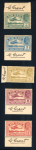 Stamp of India » Airmails 1929-1930 airmail issue mint top marginal complete set signed in the margins by artist G. Grant