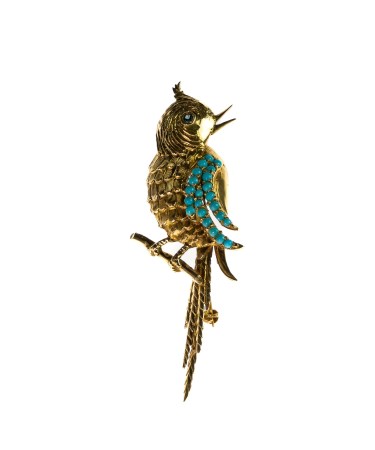 Stamp of Feldman International Auctions » Bijoux - Haute Joaillerie / Jewellery Broche-oiseau,