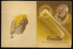 Stamp of India » Dominion 1948 Gandhi Memorial Mourning Issue, folder with four