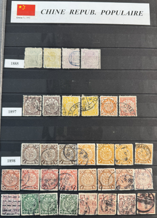 Stamp of China 1885-1980, in a stockbook mostly used collection with