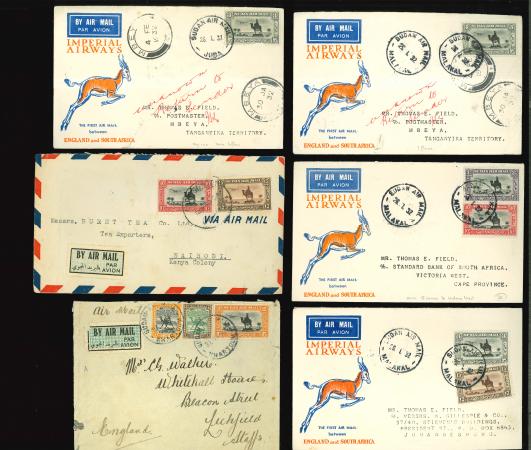 Stamp of Sudan 1932 (Jan.) Field Imperial Airways flight envelopes