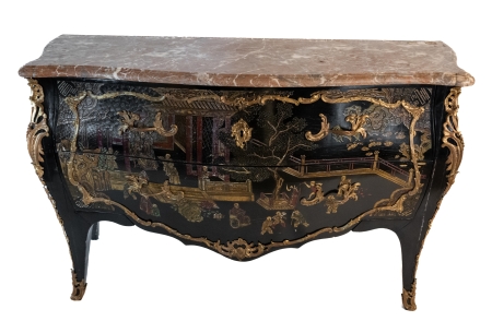 Stamp of Feldman International Auctions » Mobilier, Objets d'Art & Design / Furniture, Objets d'Art & Design Importante commode Louis XV en laque de Coromandel