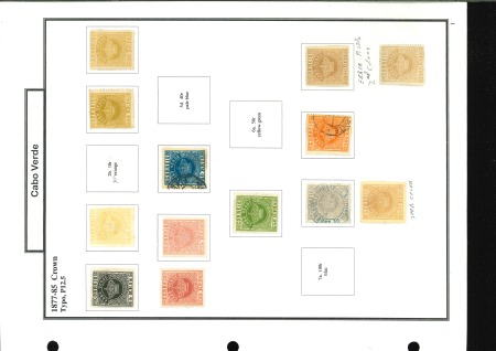Stamp of Portuguese Colonies » Cape Verde 1877-1938, nice mint and used collection with first