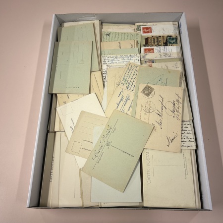 Stamp of France 1900-20, Large lot (approx.650) of mostly France picture postcards