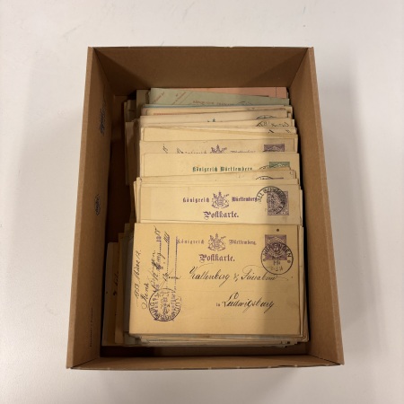 Stamp of Large Lots and Collections 1870-1911 All world, mostly Europe, postal stationery lot of about 250 mostly cards