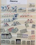 Stamp of Colonies françaises » Monaco 1885-1989 MONACO colln. with duplicates in 1 thick & 1 thin A4 stock book