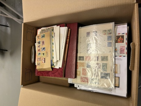 Stamp of Large Lots and Collections 1900-2000 All world estate remainder of covers and stamps in 2 removal boxes