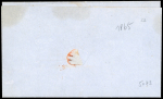 Stamp of Mexico Mexico 1865 Eagle issue 2R orange on cover, also small unused / used duplication of diff. periods