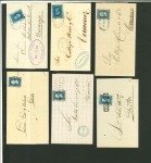 Stamp of Mexico Mexico 1874-82 Selection of 19 covers of the Hidalgo perforated issue