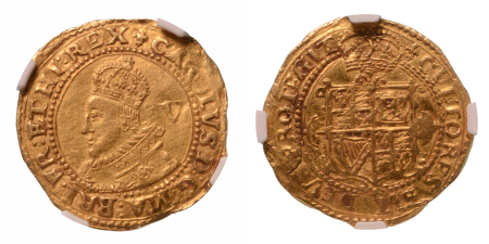 Stamp of Coins » Europe » Great Britain » England Great Britain, 1625, Charles I, 1625-1649, quarter unit or Gold Crown, group "A", first bust, AV, 2.29 g.