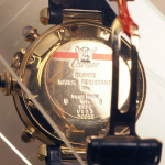 Stamp of Feldman International Auctions » Montres / Watches CARTIER PASHA. Montre à quartz en or jaune 750