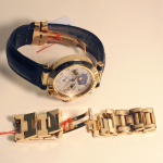 Stamp of Feldman International Auctions » Montres / Watches CARTIER PASHA. Montre à quartz en or jaune 750