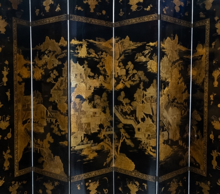 Stamp of Feldman International Auctions » Art d'Orient & d'Extrême-Orient / Asian & Oriental Art Rare paravent à six feuilles double face. Chine. XVIIIème siècle