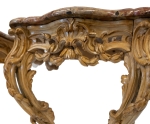 Stamp of Feldman International Auctions » Mobilier, Objets d'Art & Design / Furniture, Objets d'Art & Design Paire de consoles d’applique en bois vernis. XVIIIème siècle