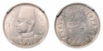 Stamp of Coins » Africa » Egypt Egypt King Farouk I 5 pi. AH 1358/1939, Ag 7 g.