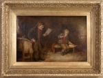 Stamp of Feldman International Auctions » Tableaux du XIXs / 19th Century Paintings Ecole anglaise du début du XIXème siècle. Le professeur et son élève