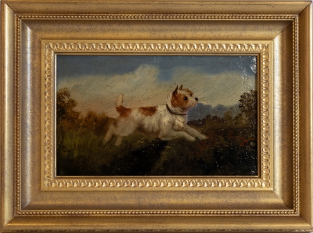 Stamp of Feldman International Auctions » Tableaux du XIXs / 19th Century Paintings Ecole anglaise du XIXème siècle. Chien courant