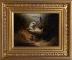 Stamp of Feldman International Auctions » Tableaux du XIXs / 19th Century Paintings Ecole anglaise du XIXème siècle. Chiens aux aguets