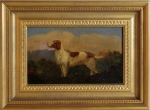 Stamp of Feldman International Auctions » Tableaux du XIXs / 19th Century Paintings Ecole anglaise du XIXème siècle. Chien à l’affût