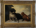 Stamp of Feldman International Auctions » Tableaux du XIXs / 19th Century Paintings HORLOR George William (1823-1898). La tentation. 1871