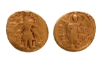 Stamp of Coins » Kushan Kushanas, Kanishka I, c. 127-152, Boddo, AV quarter dinar, 1.78 g.
