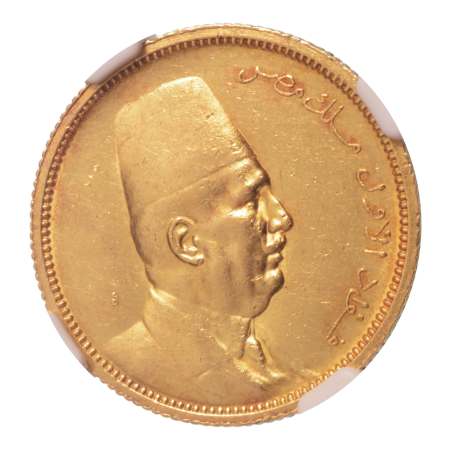 Egypt King Fuad I 100 pi. AH 1340/1922, Au 8.5 g.