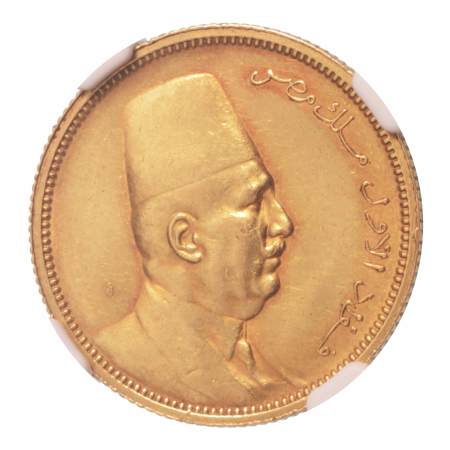 Egypt King Fuad I 100 pi. AH 1340/1922, Au 8.5 g.