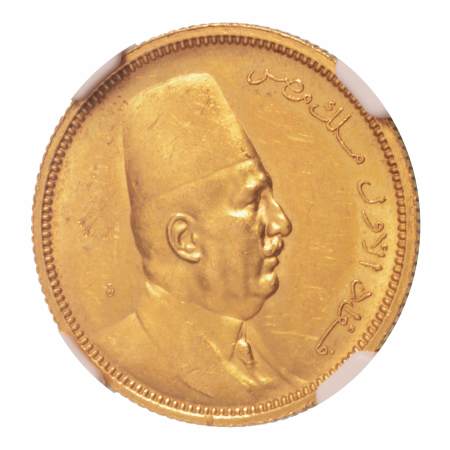 Egypt King Fuad I 100 pi. AH 1340/1922, Au 8.5 g.