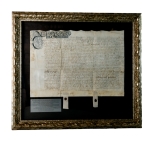 Stamp of Feldman International Auctions » Livres, Manuscrits & Partitions / Books, Manuscripts & Music Angleterre. Titre de propriété. William III - Mary II. Daté 1694