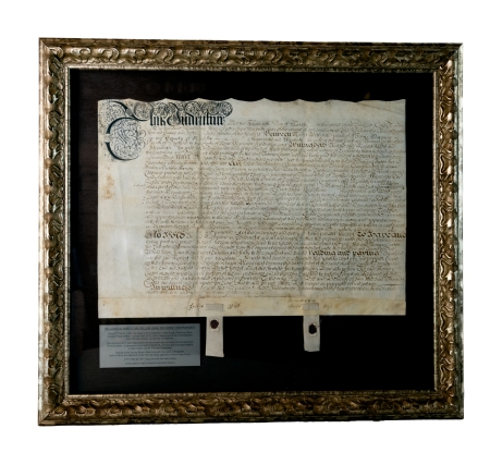 Stamp of Feldman International Auctions » Livres, Manuscrits & Partitions / Books, Manuscripts & Music Angleterre. Titre de propriété. William III - Mary II. Daté 1694